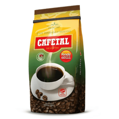 Cafetal Café Selecto Tostado y Molido Bolsa 454gr