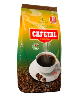 Cafetal Café Selecto Tostado y Molido Bolsa 200gr