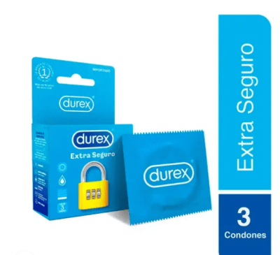 Preservativos Durex Extra Seguro – Caja 3 UN