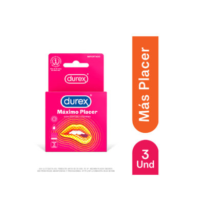 Preservativos Durex Máximo Placer – Caja 3 Un1
