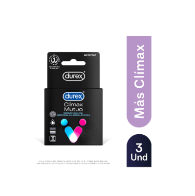Preservativos Durex Climax Mutuo – Caja 3 Un1