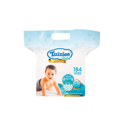 Toallas Húmedas Tuinies Premium – Bolsa 184 UN