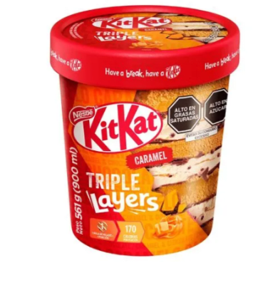 Helado KIT KAT Caramel Pote 900ml