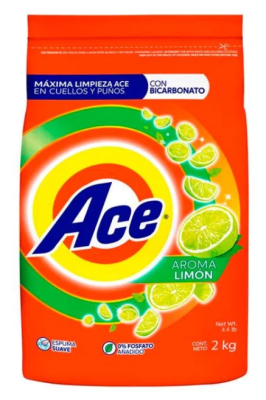Ace Detergente Polvo Aroma Limón Bolsa 2kg