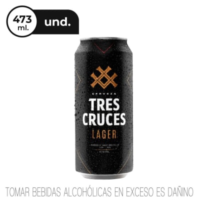 Tres Cruces Cerveza Lager Lata 473ml