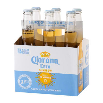 Corona Cerveza 0% Alc. Botella 355ml Pack 6und1