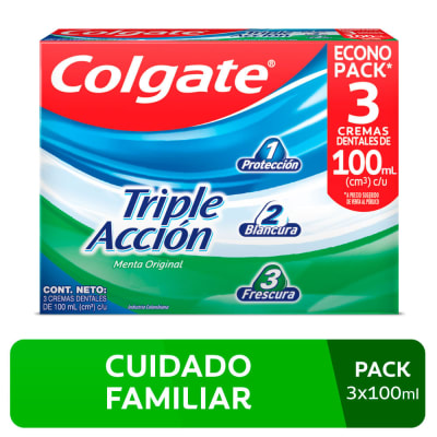 Colgate Crema Dental Triple Acción 100ml Pack 3und