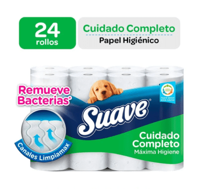 Suave Papel Higiénico Cuidado Completo Maleta 24und