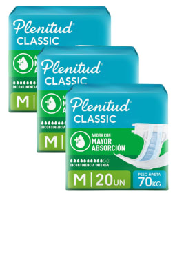 Plenitud Classic Talla M Pack 3 Uni