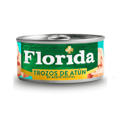 Florida Trozos de Atún en Aceite Vegetal Lata 140gr