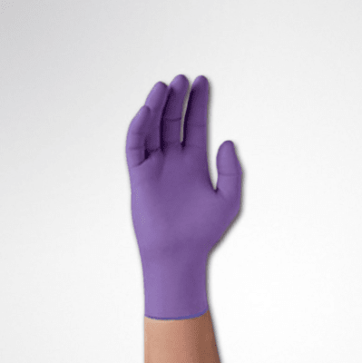 Guantes de Nitrilo Color Lila Talla M Caja 100und