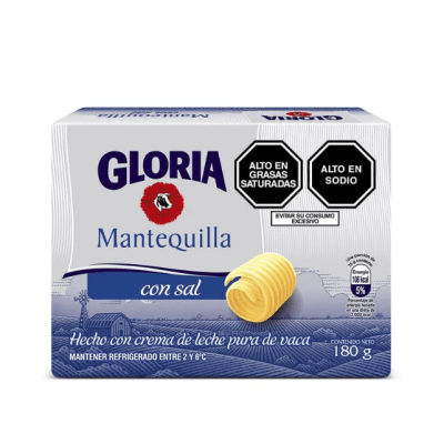 Gloria Mantequilla con Sal Barra 180gr