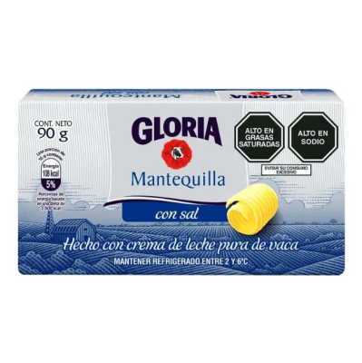 Gloria Mantequilla con Sal Barra 90gr1