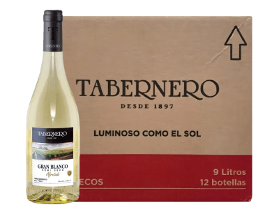 Tabernero Vino Gran Blanco Botella 750ml Caja 12und