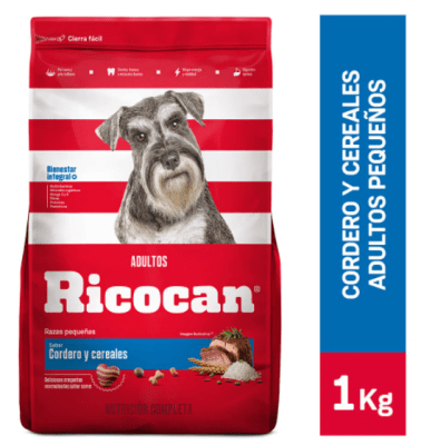 Ricocan Adultos Razas Medianas y Grandes Sabor Cordero y Cereales Bolsa 1kg1