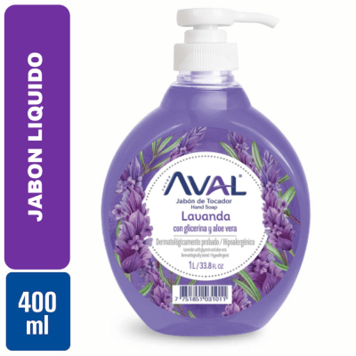 Aval Jabón Líquido Lavanda Frasco 400ml1