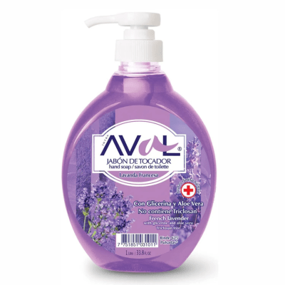 Aval Jabón Líquido Lavanda Frasco 1lt