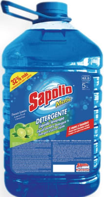 Sapolio Detergente Líquido Fresco Limón Galón 5lt