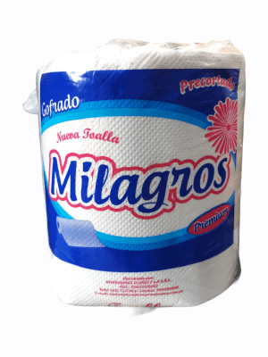 Milagros Papel Toalla Blanco Rollo 130m1
