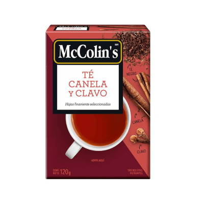 McColin's Té Canela y Clavo Filtrante Caja 100und
