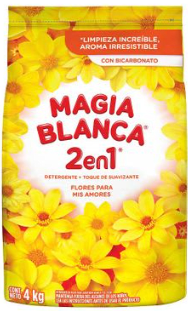 Magia Blanca Detergente Polvo Flores Bolsa 4kg