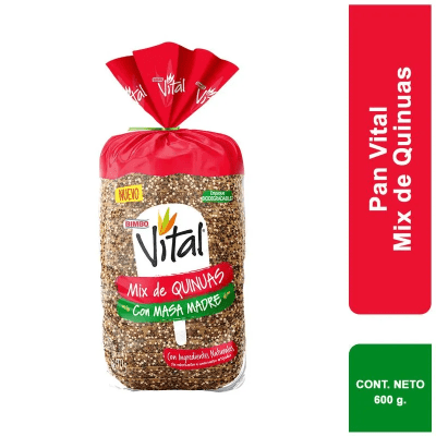 Bimbo Vital Pan de Molde Mix de Quinuas Bolsa 600gr1