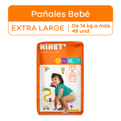 Ninet Pañal Desechable Talla XL Bolsa 48und