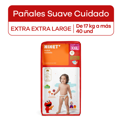 Ninet Pañal Suave Cuidado Talla XXL Bolsa 40und1