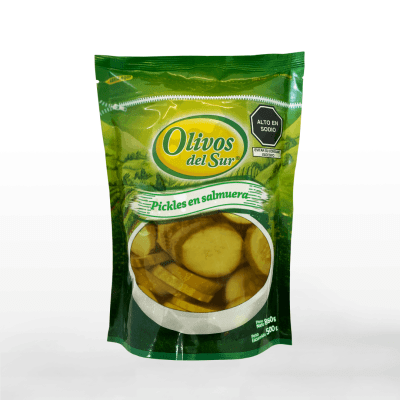Pickles en salmuera Rodajas Olivos del Sur 500G