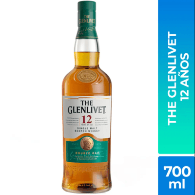 Whisky THE GLENLIVET 12 Años Botella 700ml