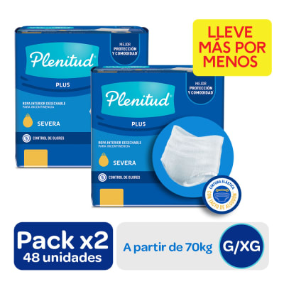 Plenitud Protect Plus Ropa Interior Desechable Talla G/XG Pack 2und