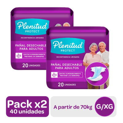 Plenitud Pañal Protect Talla G/XG Pack 2und