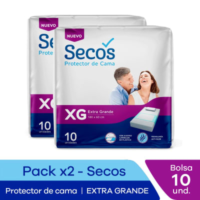 Secos Protector De Cama Talla XG Pack 2und1
