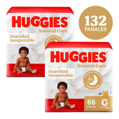 Huggies Pañal Natural Care Talla G Pack 2und1