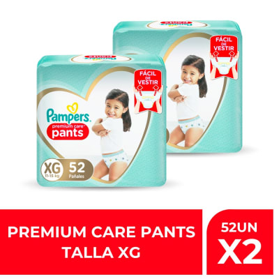 Pampers Pañal Pants Premium Care Talla XG Pack 2und1
