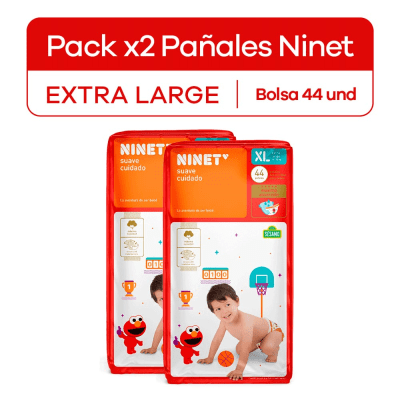 Ninet Pañal Suave Cuidado Talla XL Pack 2und1
