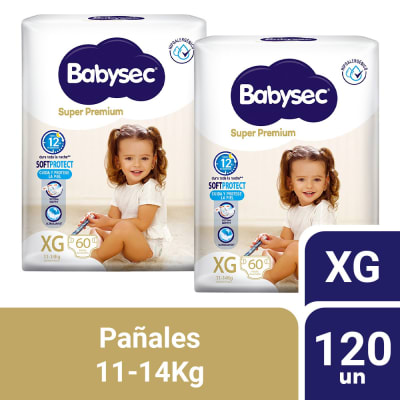 Babysec Pañal Super Premium Talla XG Pack 2und1