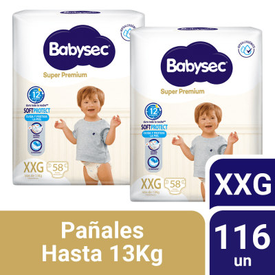 Babysec Pañal Super Premium Talla XXG Pack 2und1