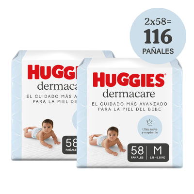 Huggies Pañal Dermacare Talla M Pack 2und1