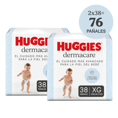 Huggies Pañal Dermacare Talla XG Pack 2und1