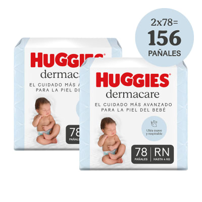 Huggies Pañal Dermacare Talla RN Pack 2und1