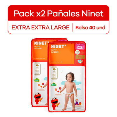 Ninet Pañal Suave Cuidado Talla XXL Pack 2und