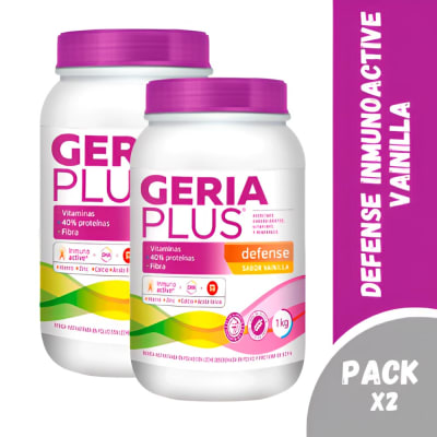 Geriaplus Defense Polvo Sabor Vainilla Frasco 1kg Pack 2und