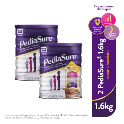 Pediasure Sabor Chocolate Lata 1.6kg Pack 2und1