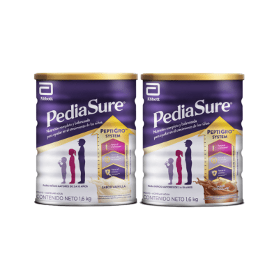 Pediasure Pack Sabor Vainilla Lata 1.6kg + Sabor Chocolate Lata 1.6kg