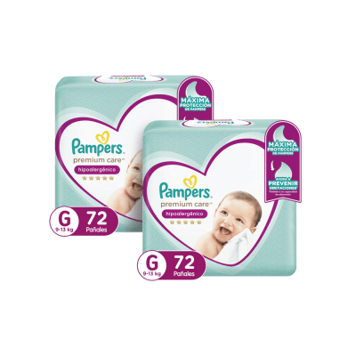 Pampers Pañal Premium Care Talla G Pack 2und1