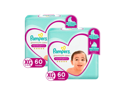 Pampers Pañal Premium Care Talla XG Pack 2und