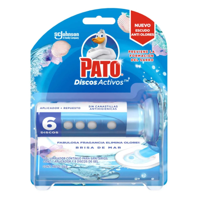 Pato Gel Discos Activos Brisa de Mar Aplicador + Repuesto 36ml1