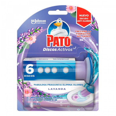Pato Gel Discos Activos Lavanda Aplicador + Repuesto 36ml
