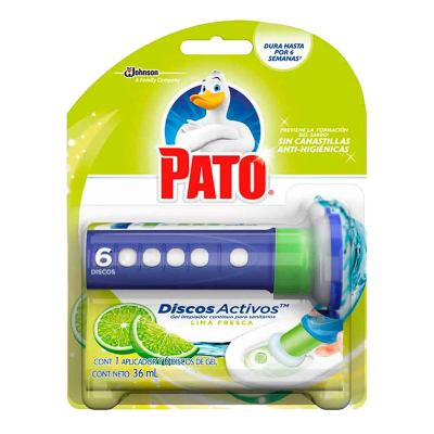 Pato Gel Discos Activos Lima Fresca Aplicador + Repuesto 36ml